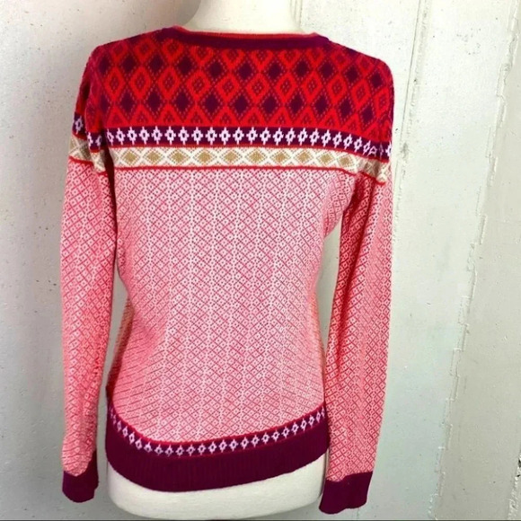 C Wonder M‎ orange/burgundy fair isle cardigan - Picture 3 of 6
